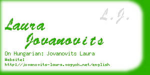 laura jovanovits business card